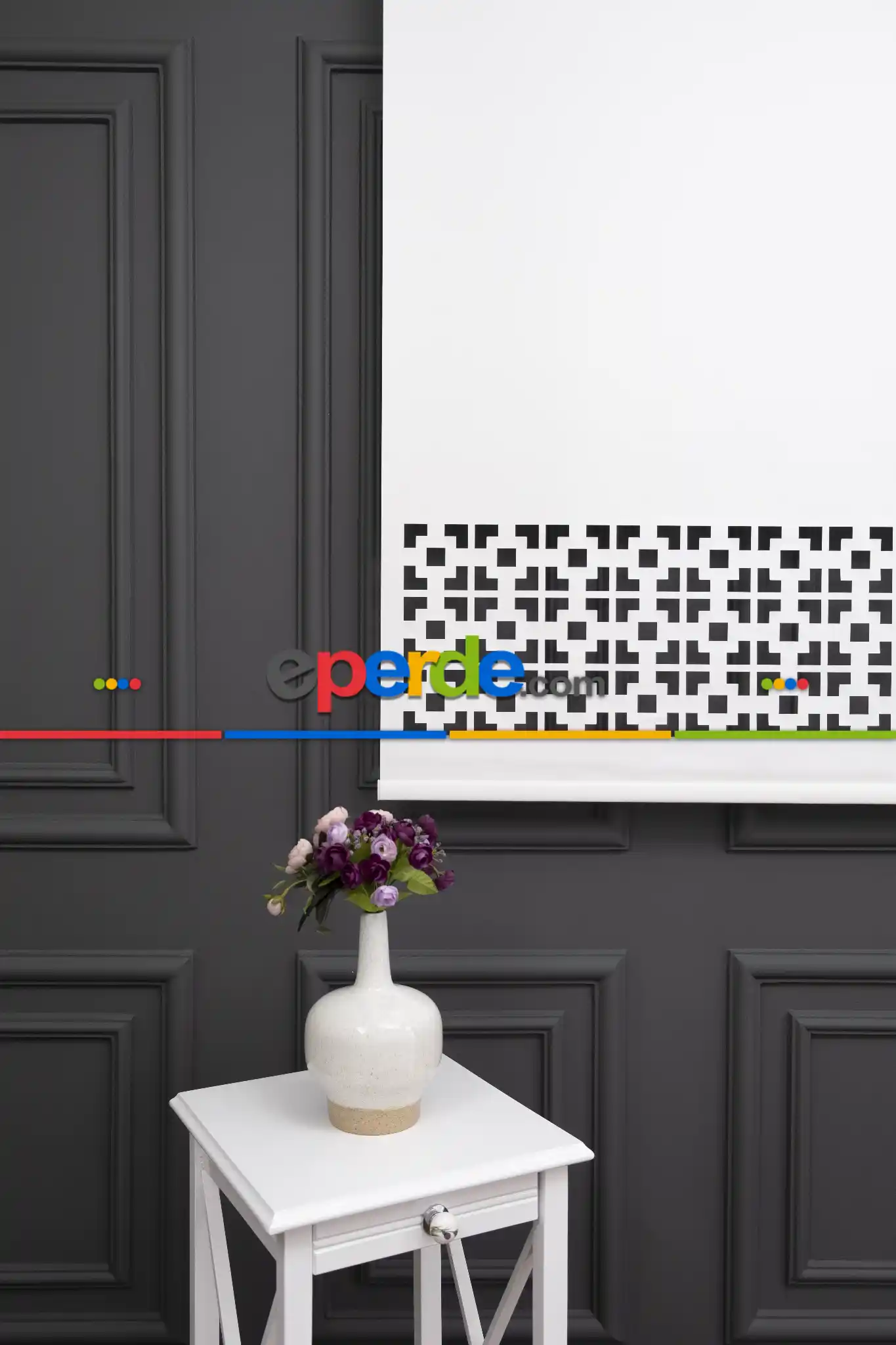 Ekru Renk Lazer Kesim Mat Stor Perde (ister Düz - İster Lazer Kesimli Satın Alın)