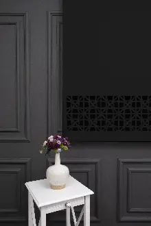 Siyah Renk Lazer Kesim Mat Stor Perde (ister Düz - İster Lazer Kesimli Satın Alın)