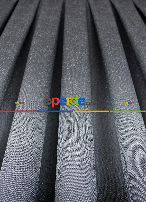 Yatak Odası - Antrasit Bejli Jakar Etek Pano Dökümlü Gramajlı Uygun Fiat Fon Perde (180)- Antrasit Bej