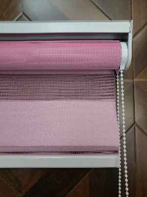 Oturma Odası - Pembe Zebra Perde - Düz Zebra Perde