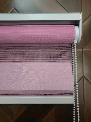 Oturma Odası - Pembe Zebra Perde - Düz Zebra Perde