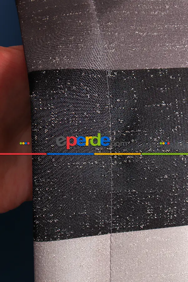 Salon - Yeni Sezon Pano Fon Perde - Gri Füme Antrasit - Krem - Siyah