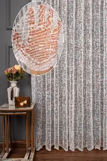 Genç Odası - Şantuk Desen Örme Tül Perde 1159