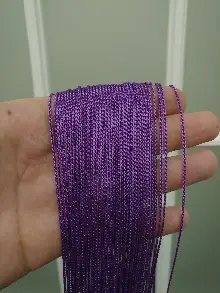 İnce Zincir Serisi İp Perde (beyaz, Krem, Gri, Kırmızı, Bordo, Siyah, Mavi, Pembe, Sarı)- Mor