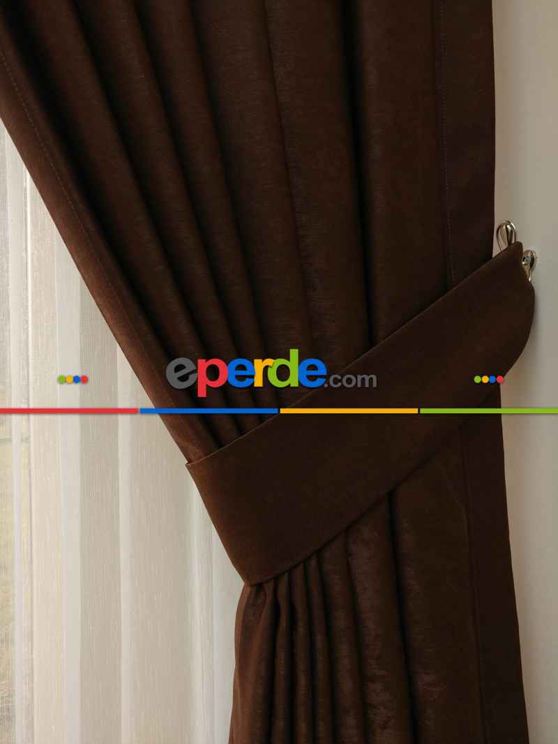 Soft Kahve Fon Perde (150)- Kahve