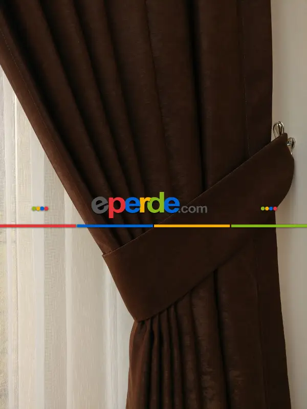 Soft Kahve Fon Perde (150)- Kahve