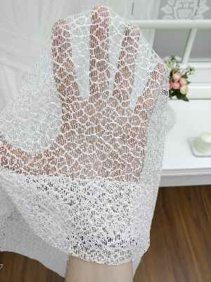 Ekru Kdk Örme Tül Fon Perde- Ekru