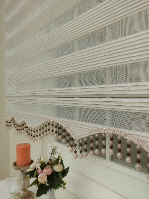 Zebra Perde - Dar Pileli Zebra Perde- Krem