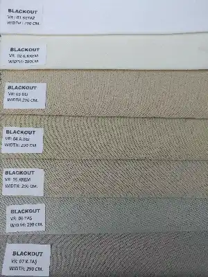 Salon - Blackout Düz Fon Perde Karartma Perde Güneşlik-  Çok Renkli 3
