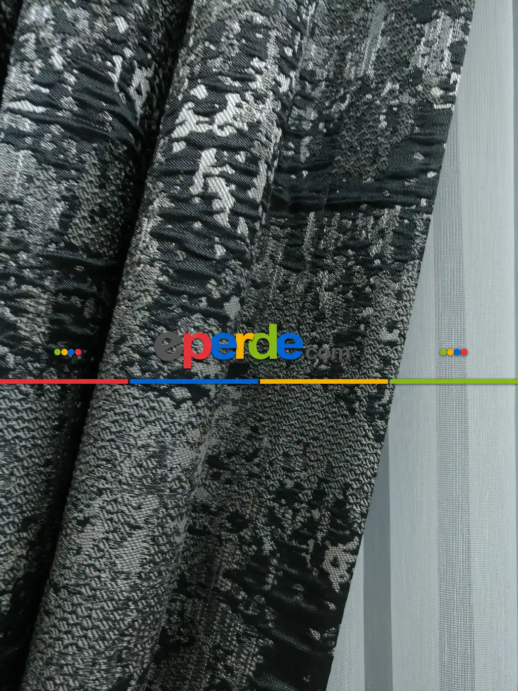 Antrasit-gri Torba Jakar Fon Perde (180)- Gri Açık