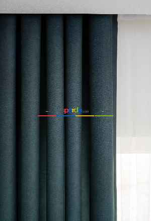 Hazır Ölçülü Dökümlü Kumaştan Kuzey Işıkları Manzaralı Baskılı Pilesiz Fon Perde 1. Kalite