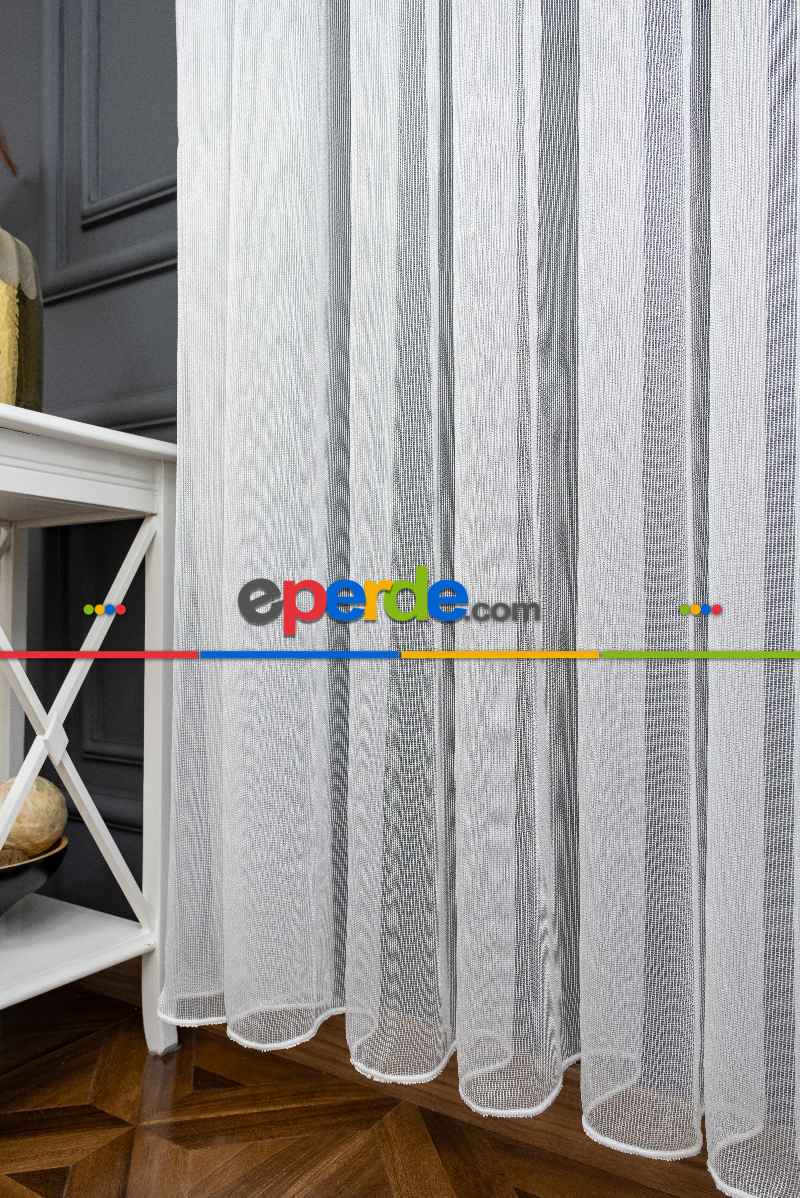 Çelik Tül Ekru Gramajlı Dökümlü - Kurşunlu Tül