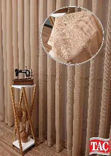 Taç Cemre Düz Örme Vizon Kırışmaz Ütü İstemez Tül Perde