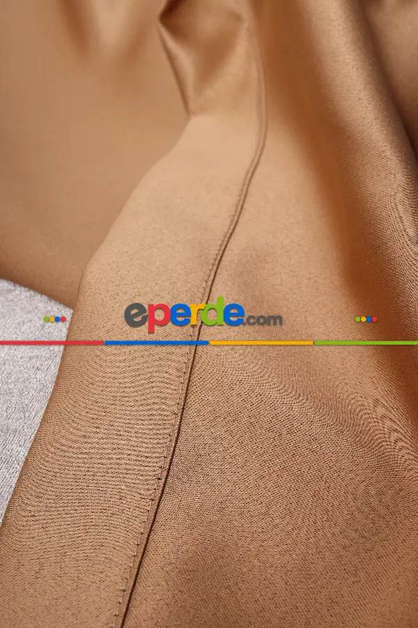 Yatak Odası Fon Perde - Caramel % 100 Işık Geçirmez Blackaut Fon Perde