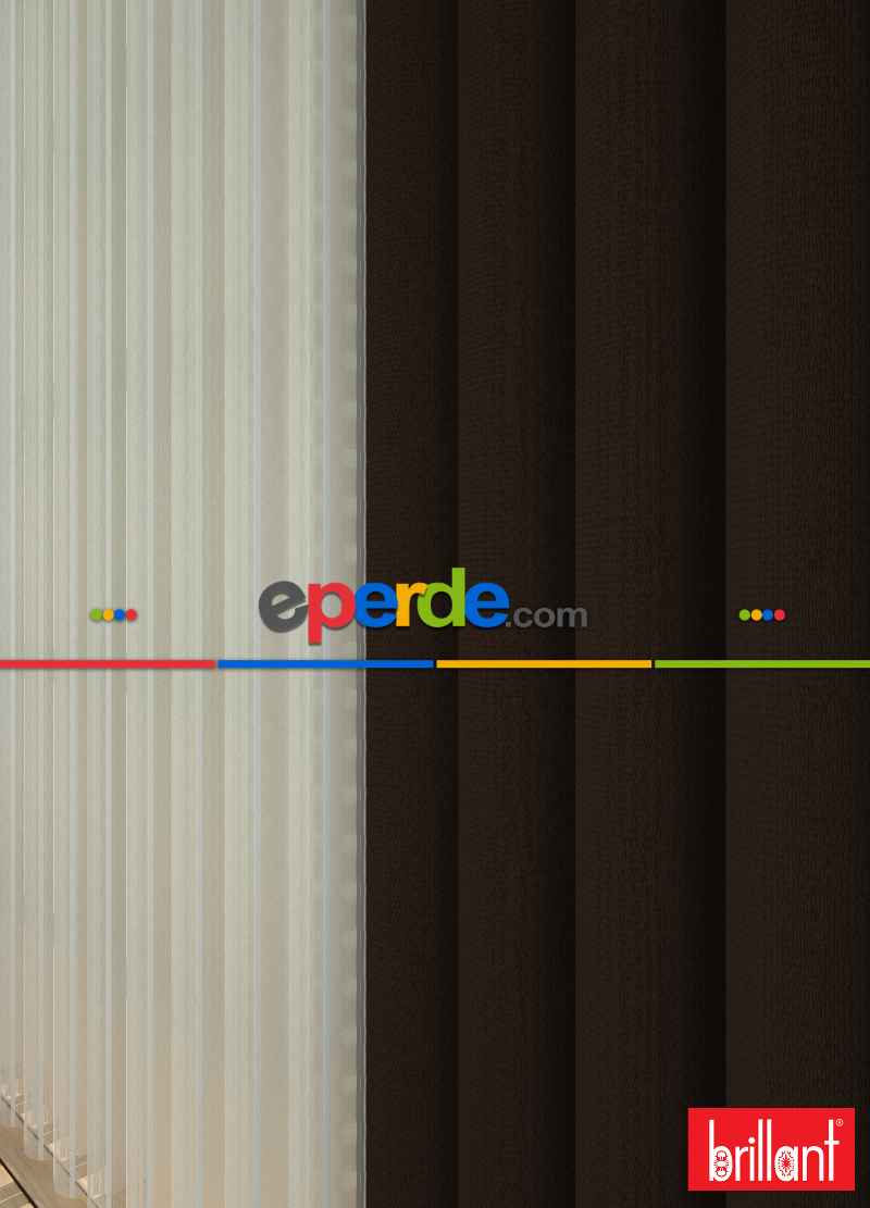 Brillant Akıllı Tül Perde Kahverengi Tül Dikey Zebra Perde Düz 1. Kalite