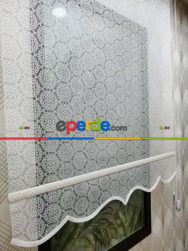 Çifli Sistem Tül Ve Stor Perde Bdz ( 806 )- Beyaz