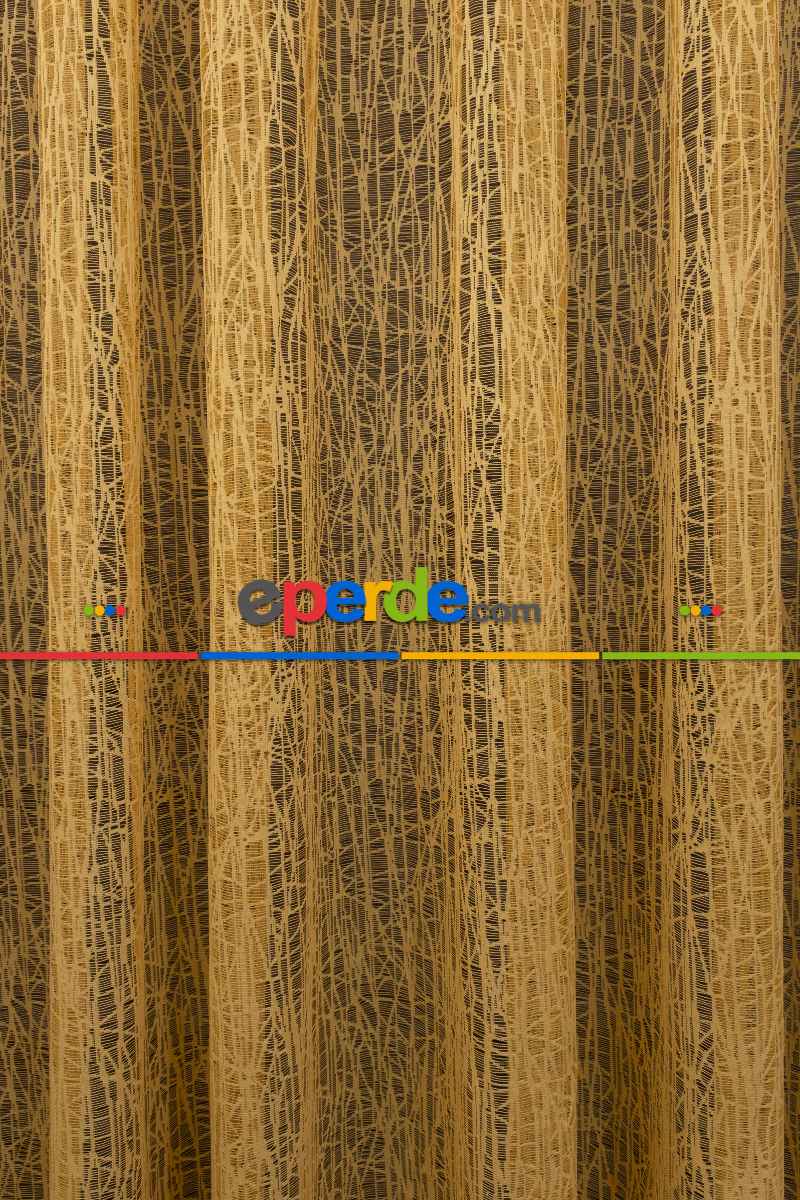 Yeni Tasarım Moda Cam Kırığı Tül Perde Hardal