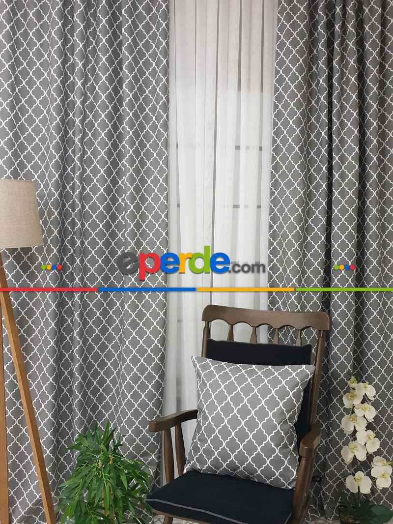 Ottoman Desenli Fon Perde Evm1926 Kumaşı Kalındır Duck Bezi Değildir