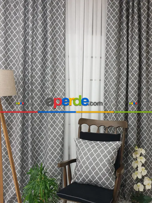 Ottoman Desenli Fon Perde Evm1926 Kumaşı Kalındır Duck Bezi Değildir