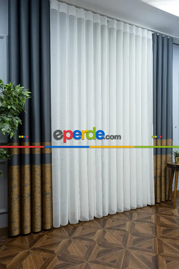 Lens Akıllı Dikey Tül Perde Bulut-13- Çok Renkli 2