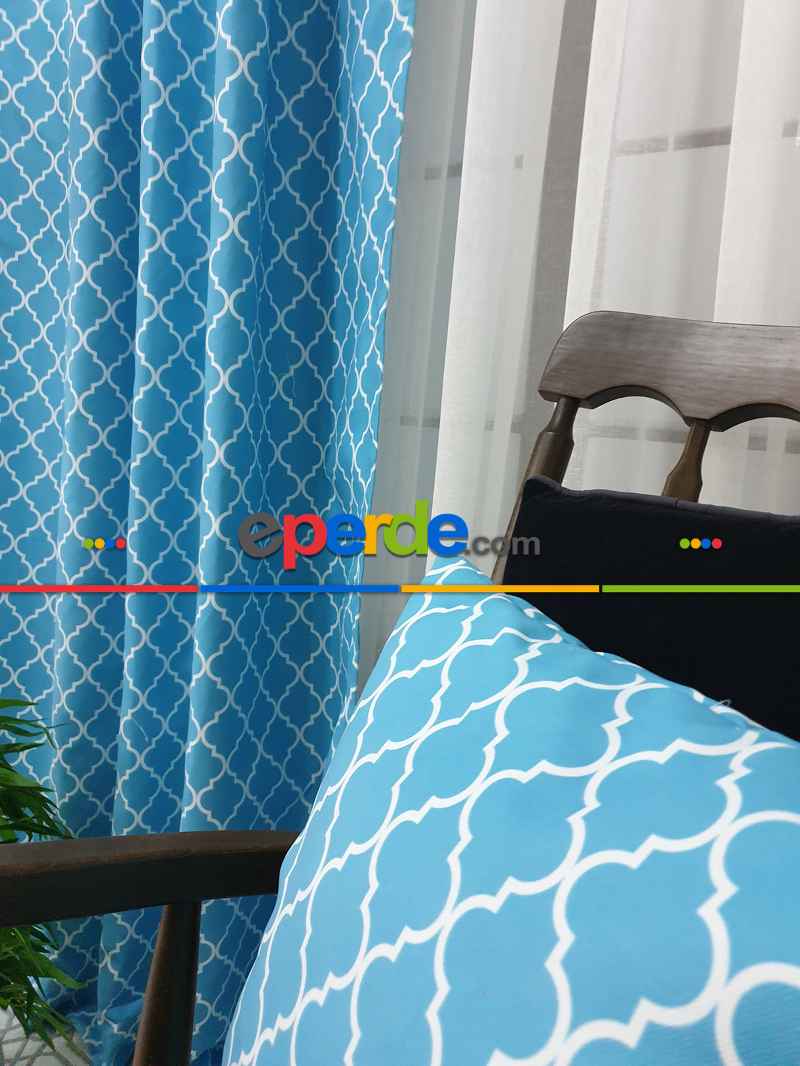 Ottoman Desenli Fon Perde Evm1928 Kumaşı Kalındır Duck Bezi Değildir