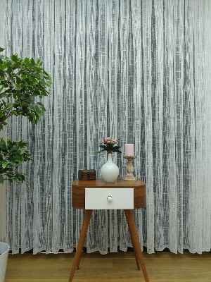 Mutfak Tül Perde Spor Desen - Ütü İstemez- Ekru