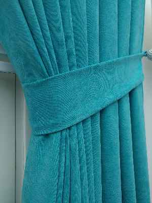 %25 İndirimli!!! Açık Turkuaz Panama Fon Perde- Turkuaz