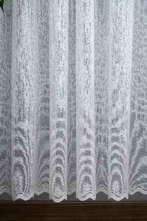 Salon Odası- Liva Gold Örme Arası Modern Desenli Tül Perde- Ekru