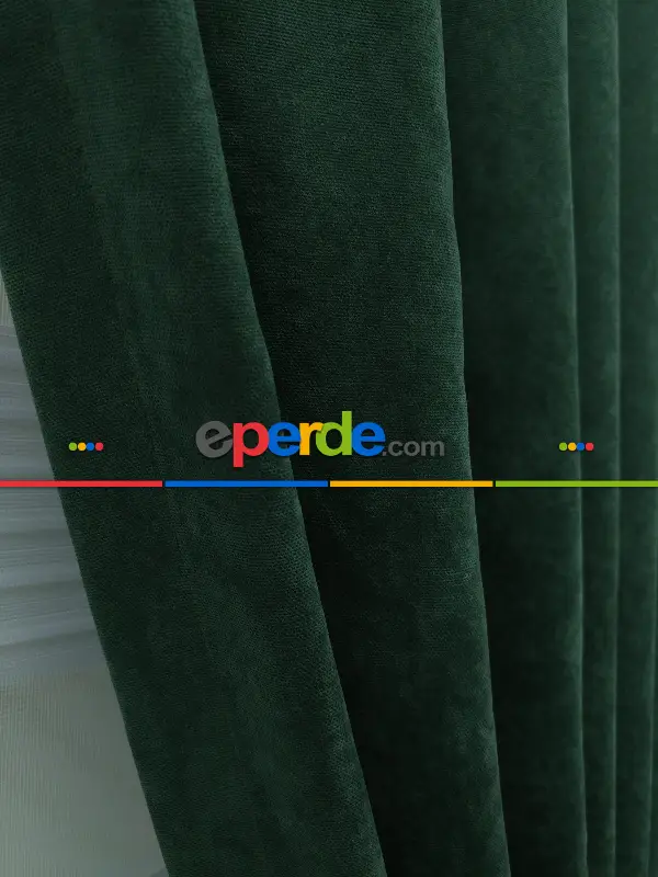 Salon Fon - Yeşil - Düz Fon Perde ( 180 Eninde )- Yeşil