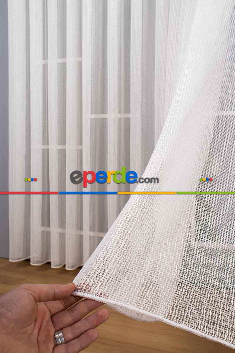 Salon - Misafir Odası - 1.kalite Örme Tül Perde - Kurşunlu Tül