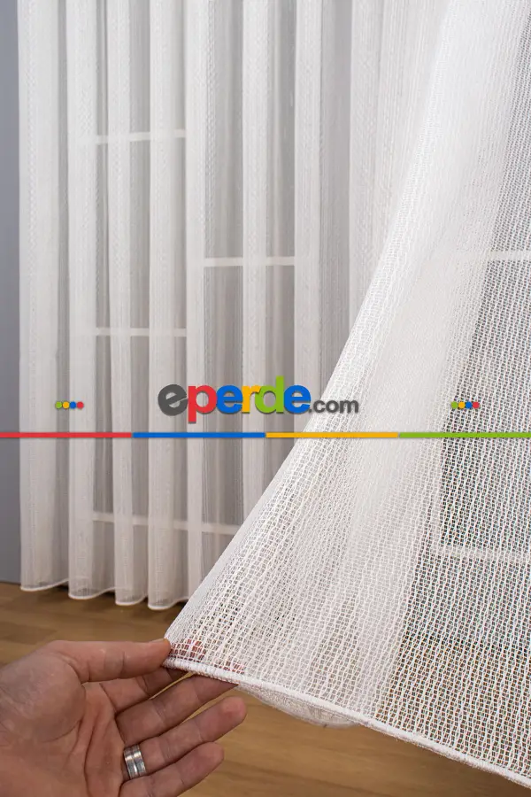 Salon - Misafir Odası - 1.kalite Örme Tül Perde - Kurşunlu Tül