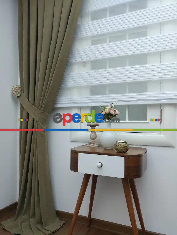 Haki Yeşil Fon Perde (280 Eninde)- Haki