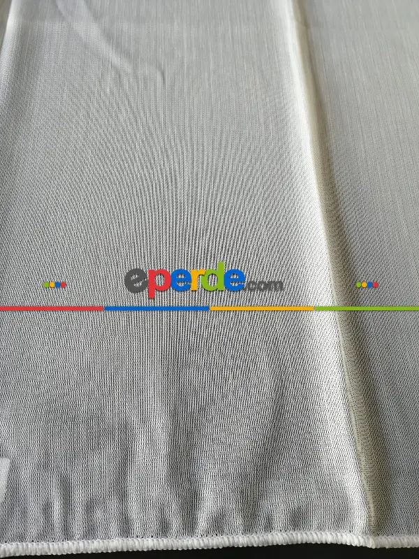 Oturma Odası - Bambu Düz Esneme Yapmaz Tül - Ekru