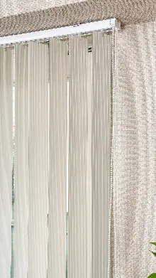 Krem Çizgili Pvc Dikey Perde, Dikey Stor Perde