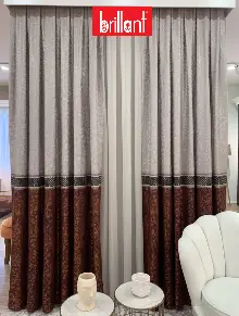 Brillant Perde Livabonarperde Yeni Tasarım Desen Renkl Fon Perde Yan Perde Kanat Perde