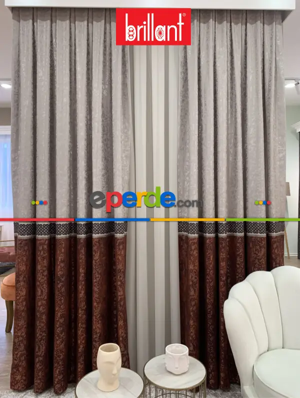 Yatak Odası - Brillant Perde Livabonarperde Yeni Tasarım Desen Renkl Fon Perde Yan Perde Kanat Perde