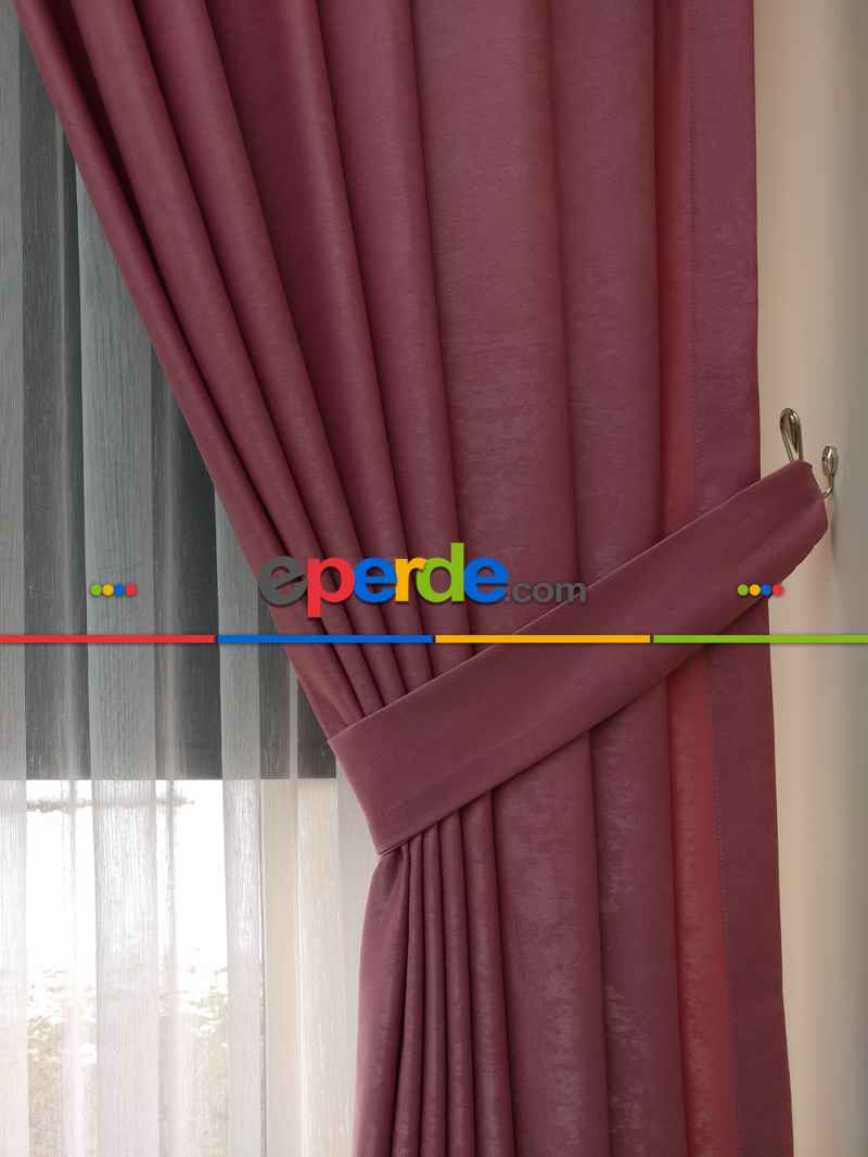 Soft Pembe Koyu Fon Perde (180)- Pembe Koyu