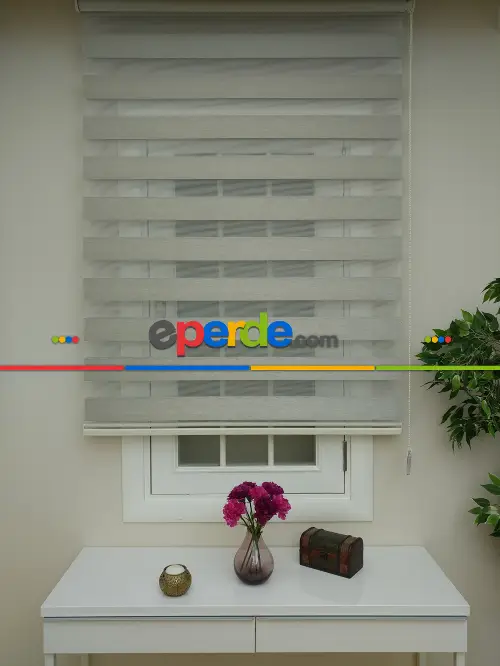 Zebra Perde -karartma Blackout Zebra (kalın Doku Zeminli)- Bej