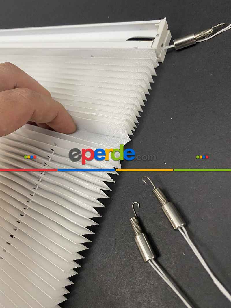 Mutfak - Plisel Perde, Ekru Diamond Seri Cam Balkon Perdesi 1. Kalite Matkapsız Montaj Yaylı Sistem