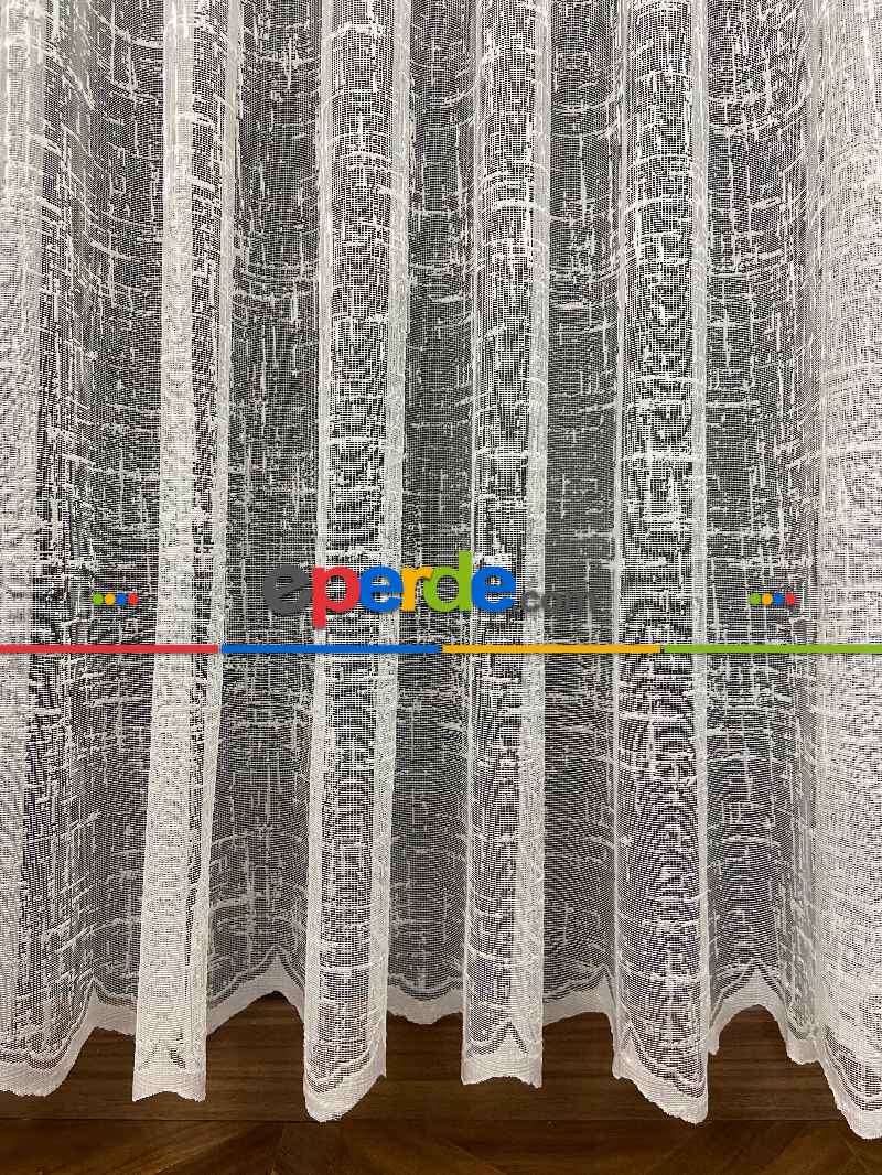 Mutfak - Salon Yatak Odası Fransız Dantel 2021 Tül Perde- Ekru