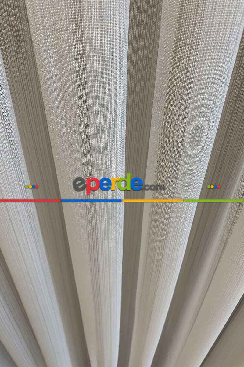 Mutfak - Brillant Çizgili Tül