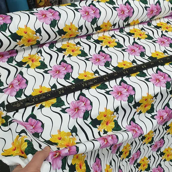 Çiçek Desenli Fon Perde Evm325 - Kumaşı Kalındır Duck Bezi Değildir.- Siyah-Sarı-Beyaz-Mor-Lila-Çok Renkli