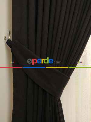 Venge Kahve Koyu - Düz Fon Perde ( Dökümlü Fon Perde)- Kahve Venge