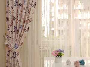 Kedicikler Desenli Çocuk Odası Fon Perde Modelleri- Çok Renkli 3