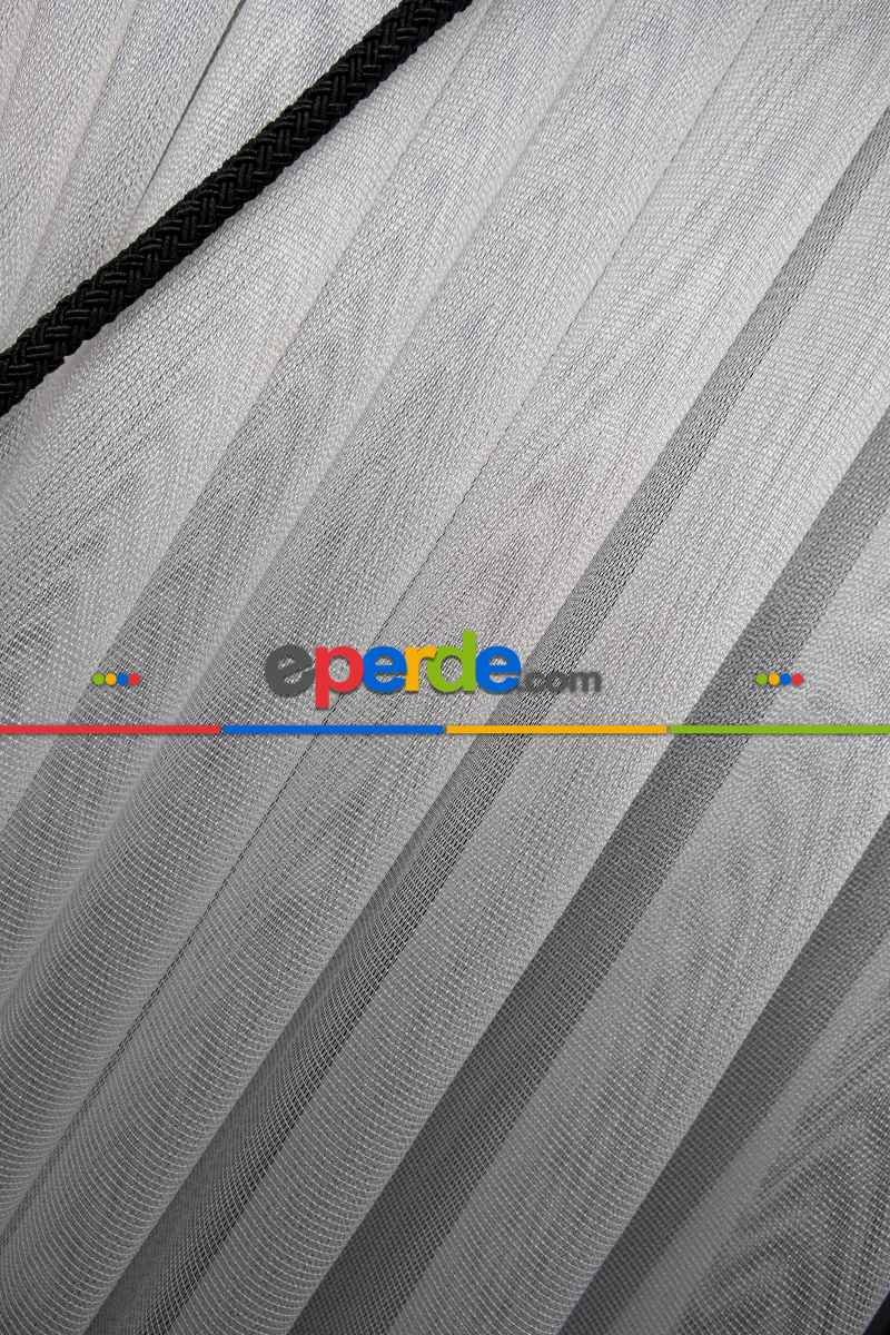 Salon - Monalisa Yalancı Kruvaze - Tülden Fon - Halat İle Yana Toplamalı Tül - Kordon Toplama Tül - Çift Veya Tek Kanat Toplama - Aksesuar İlave Ücretlidir - Kurşunlu Tül