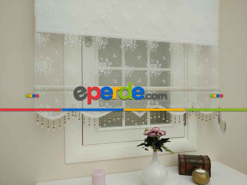 Brillant Özel Üretim - Son Kalite Çiftli Sistem Tül Perde Ve Stor Perde Tek Mekanizmada - Ekru