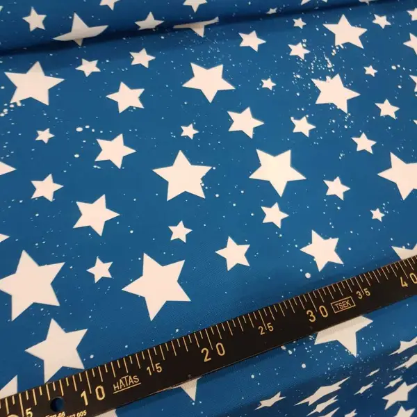 Bebek Odası Fon - Yıldız Desenli Fon Perde Evm685-9 Kumaşı Kalındır Duck Bezi Değildir- Beyaz