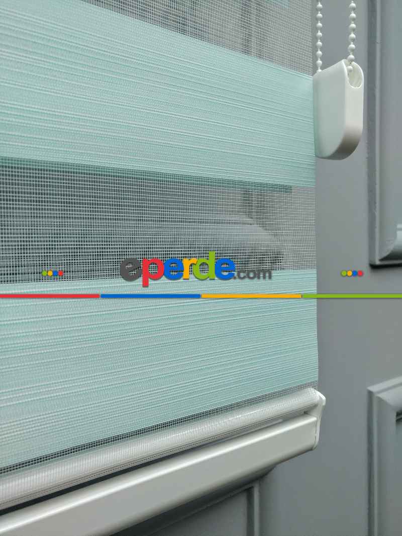 2025 Sezonu - Düz Bambu Zebra - Bambu Zebra Perde- Turkuaz