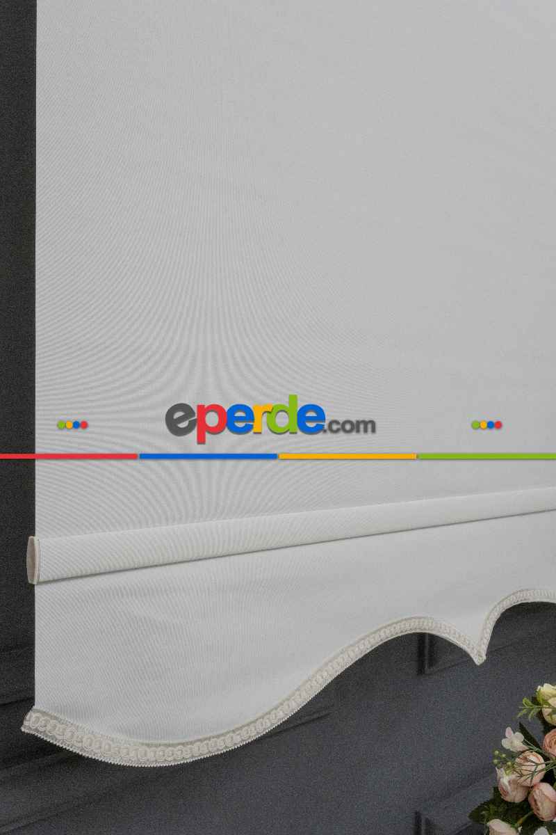 Stor Perde Düz Pvc Mat Stor Güneşlik 1 Kalite Yıkanabilir Açık Krem