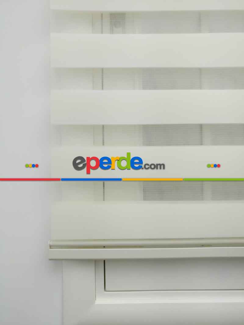 Oturma Odası - Zebra Perde - Düz Zebra Perde- Krem